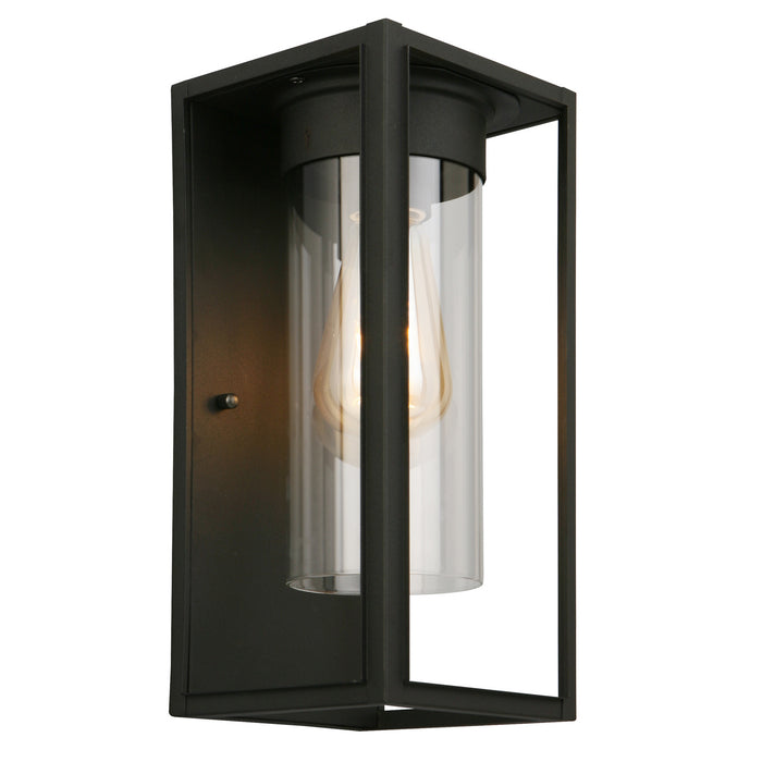 Eglo USA 203031A One Light Outdoor Wall Mount, Matte Black