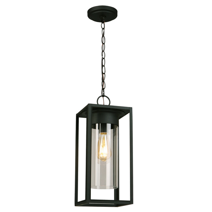 Eglo USA 203036A One Light Outdoor Suspension, Matte Black
