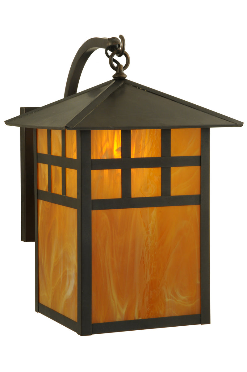 Meyda Tiffany 141245 One Light Wall Sconce, Craftsman Brown
