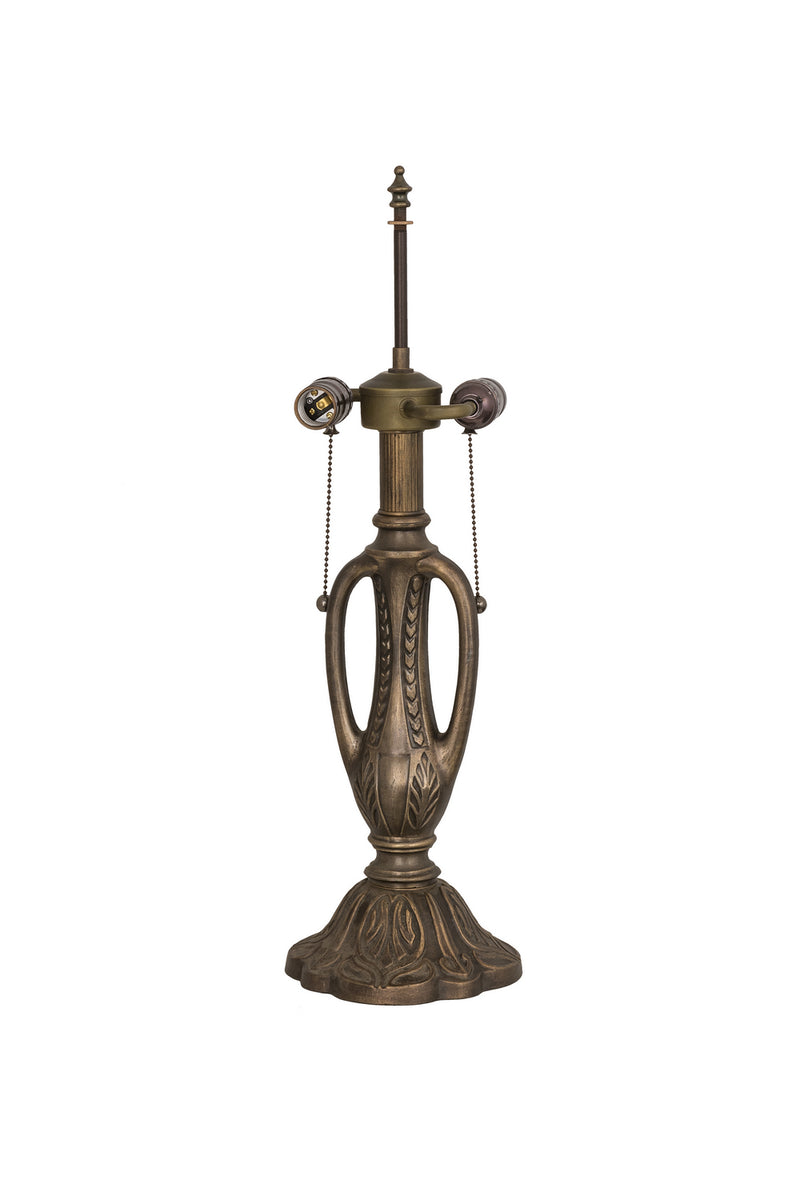 Meyda Tiffany 155952 Two Light Table Base Hardware, Vintage Copper