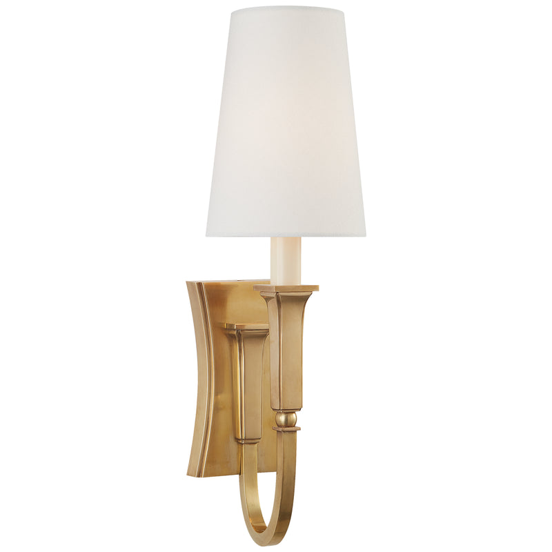 Visual Comfort Signature TOB 2272HAB-L One Light Wall Sconce, Hand-Rubbed Antique Brass