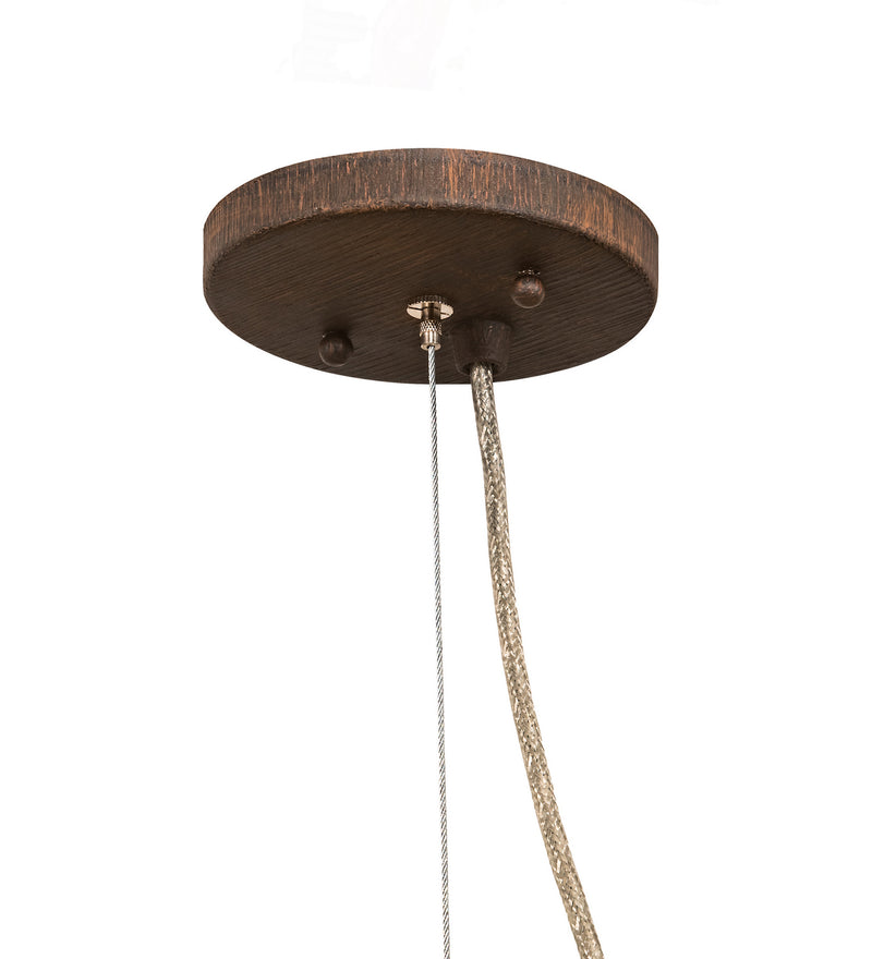 Meyda Tiffany 191792 One Light Pendant, Walnut Wood Grain