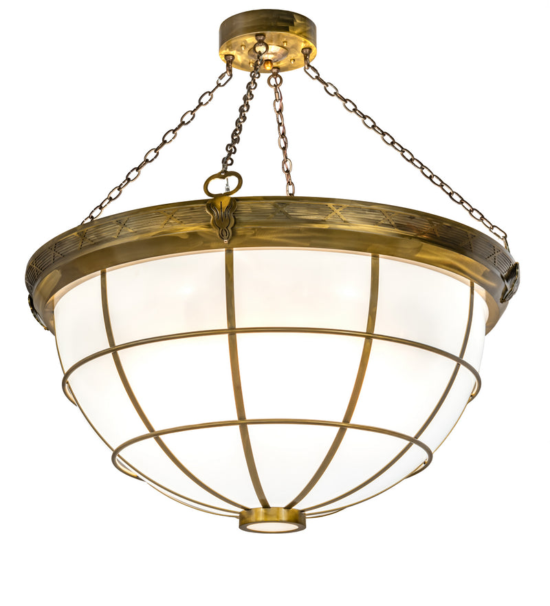 Meyda Tiffany 191822 Eight Light Pendant, Brass Powder Coat
