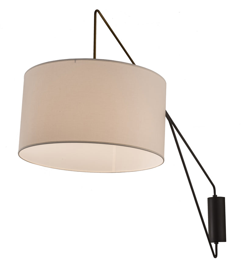 Meyda Tiffany 192142 One Light Wall Sconce, Solar Black/Brass