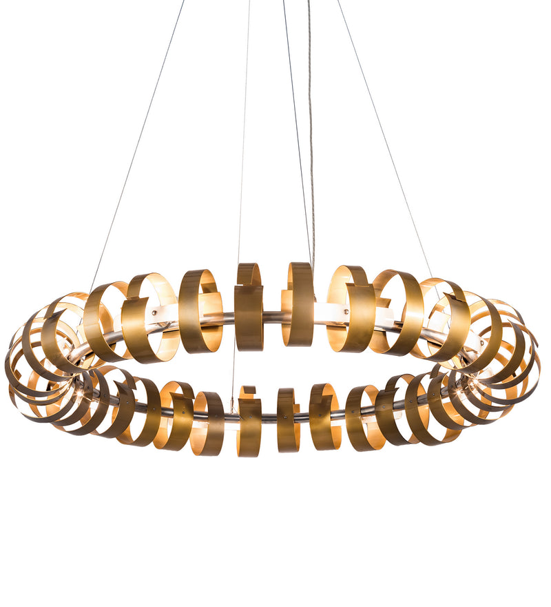 Meyda Tiffany 193561 16 Light Chandelier, Transparent Gold & Extreme Chrome