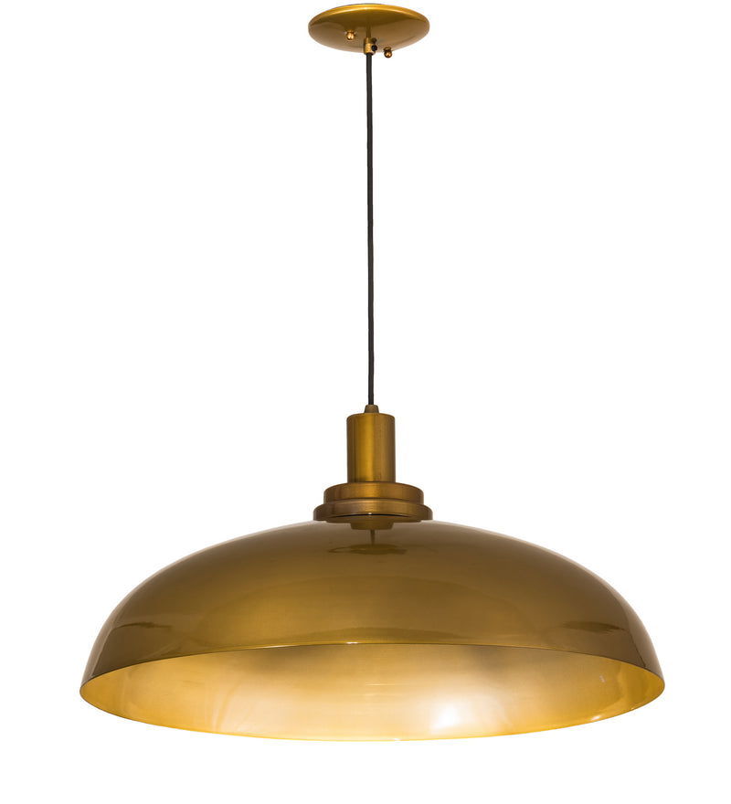 Meyda Tiffany 196137 One Light Pendant, Brass Tint