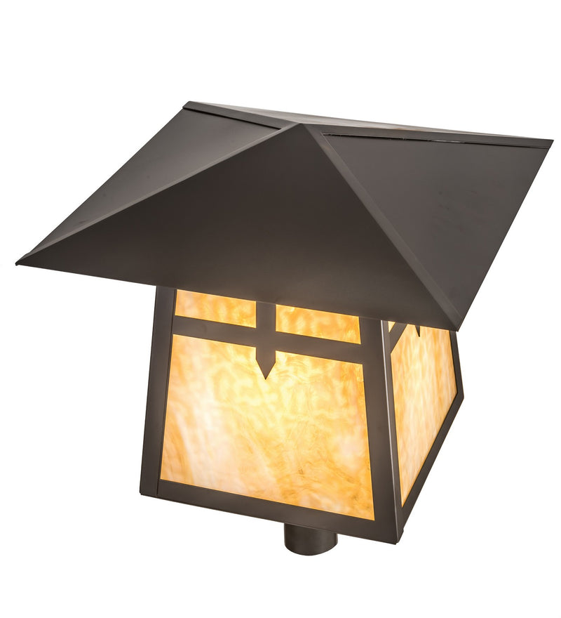 Meyda Tiffany 196387 One Light Post Mount, Timeless Bronze