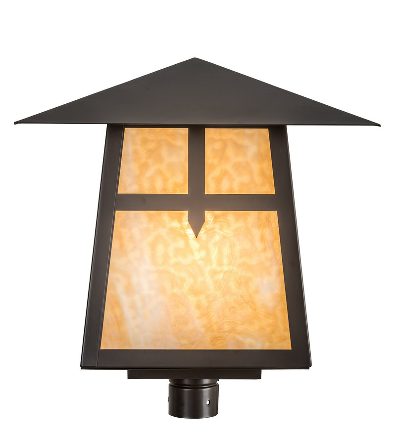 Meyda Tiffany 196387 One Light Post Mount, Timeless Bronze