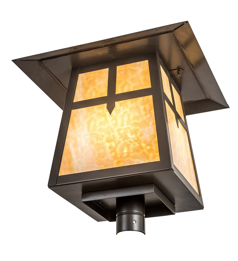 Meyda Tiffany 196387 One Light Post Mount, Timeless Bronze