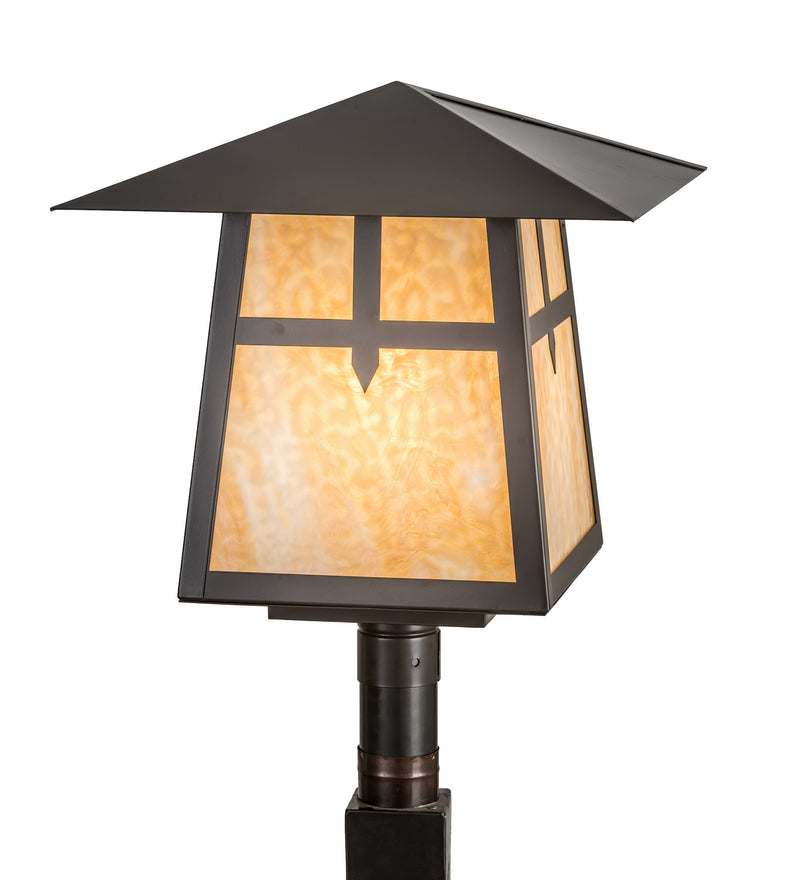 Meyda Tiffany 196387 One Light Post Mount, Timeless Bronze