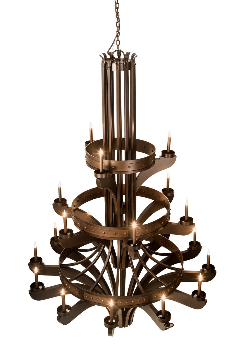 Meyda Tiffany 196460 21 Light Chandelier, Mahogany Bronze