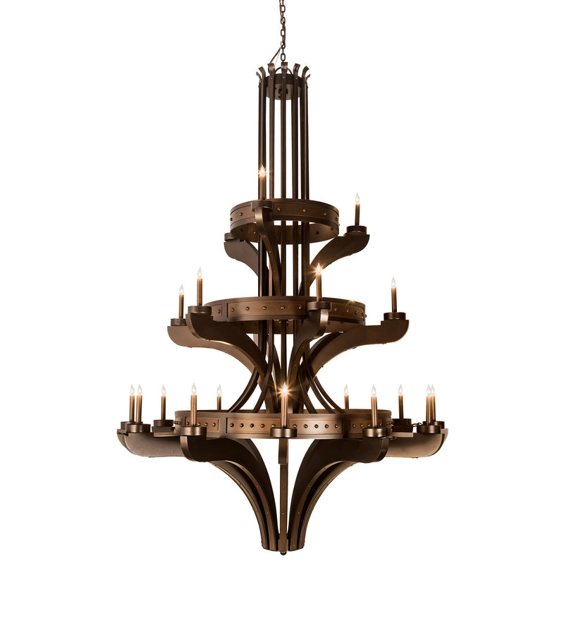 Meyda Tiffany 196460 21 Light Chandelier, Mahogany Bronze