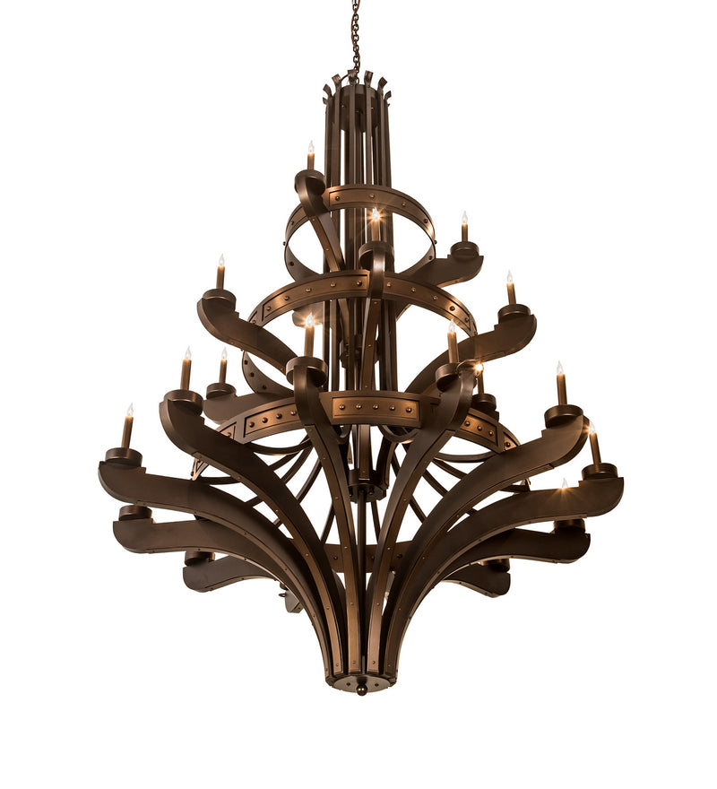 Meyda Tiffany 196460 21 Light Chandelier, Mahogany Bronze