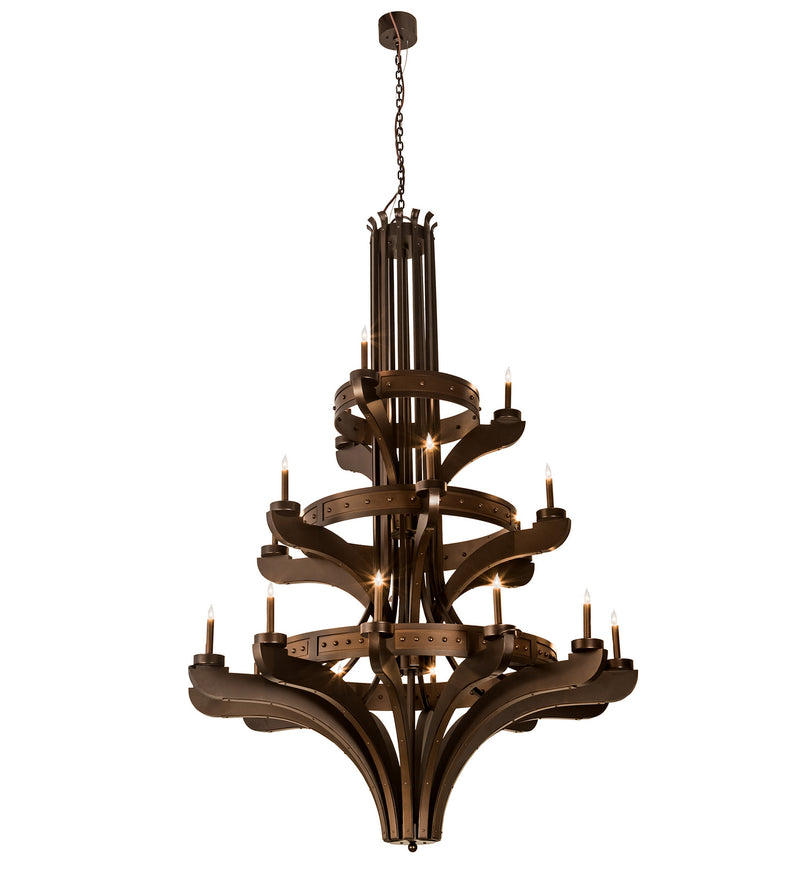 Meyda Tiffany 196460 21 Light Chandelier, Mahogany Bronze