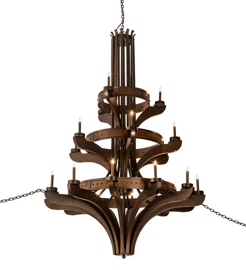 Meyda Tiffany 196460 21 Light Chandelier, Mahogany Bronze