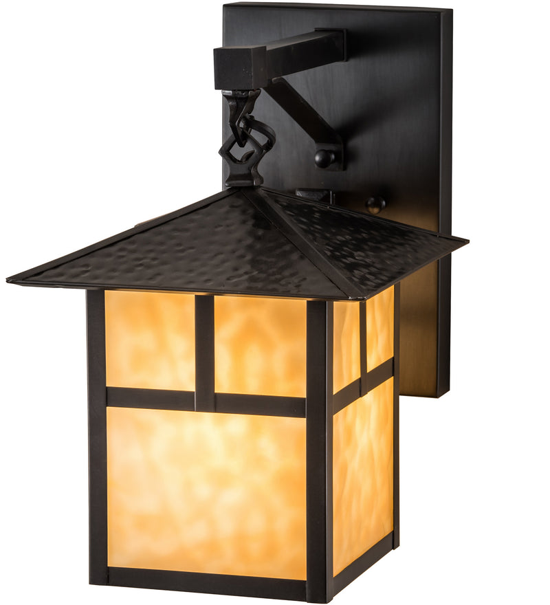 Meyda Tiffany 197059 One Light Wall Sconce, Craftsman Brown