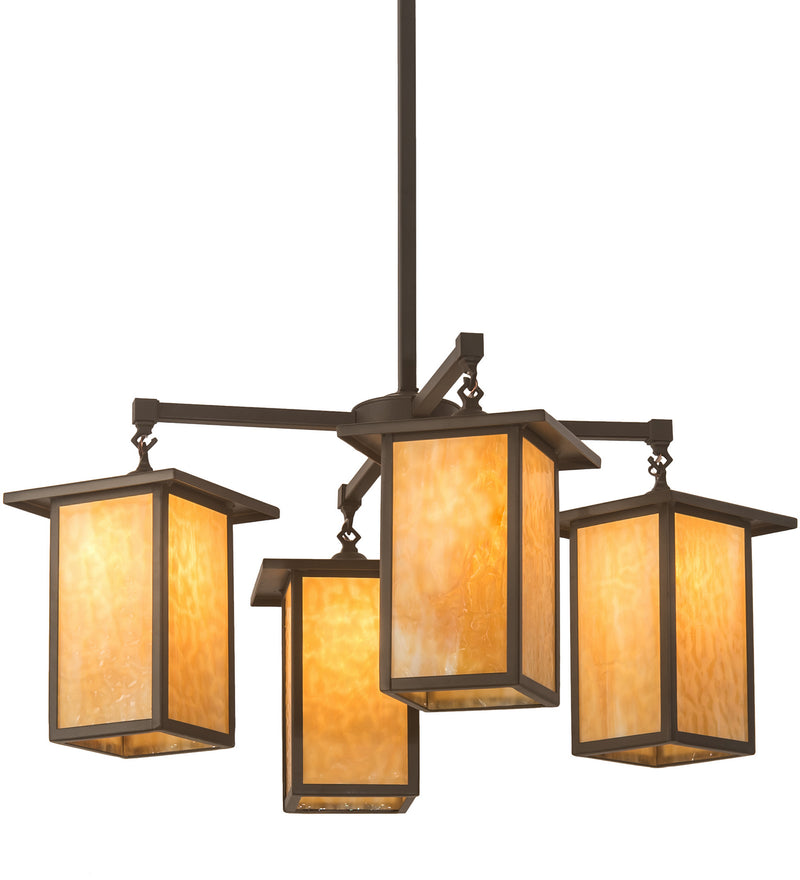 Meyda Tiffany 197146 Four Light Chandelier, Cafe Noir