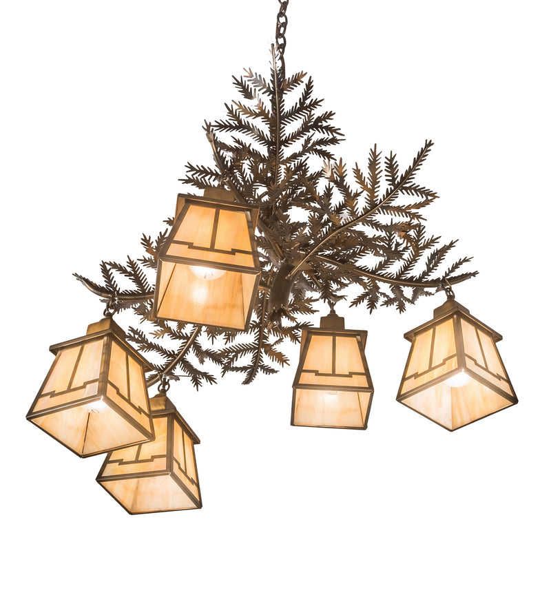 Meyda Tiffany 197327 Five Light Chandelier, Dark Burnished Antique Copper
