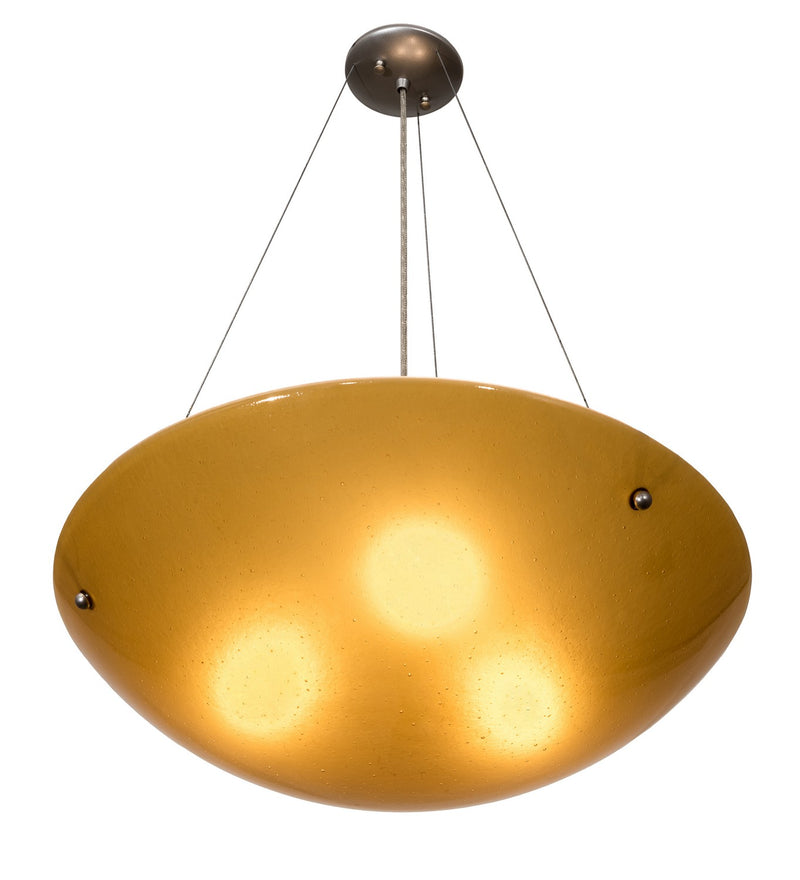 Meyda Tiffany 197334 Three Light Inverted Pendant, Nickel