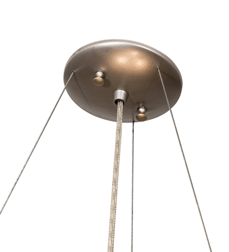 Meyda Tiffany 197334 Three Light Inverted Pendant, Nickel