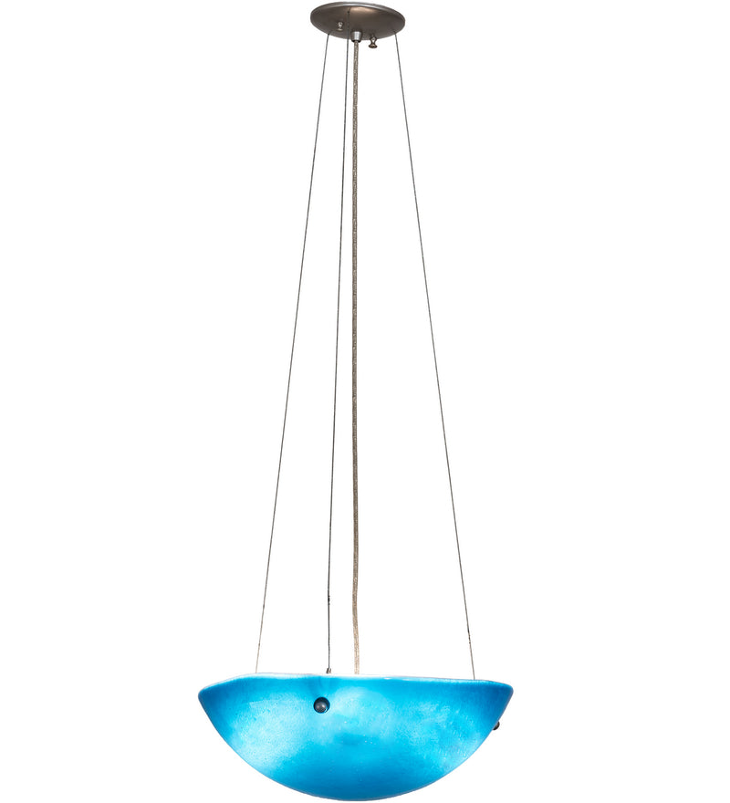 Meyda Tiffany 197341 Three Light Inverted Pendant, Nickel