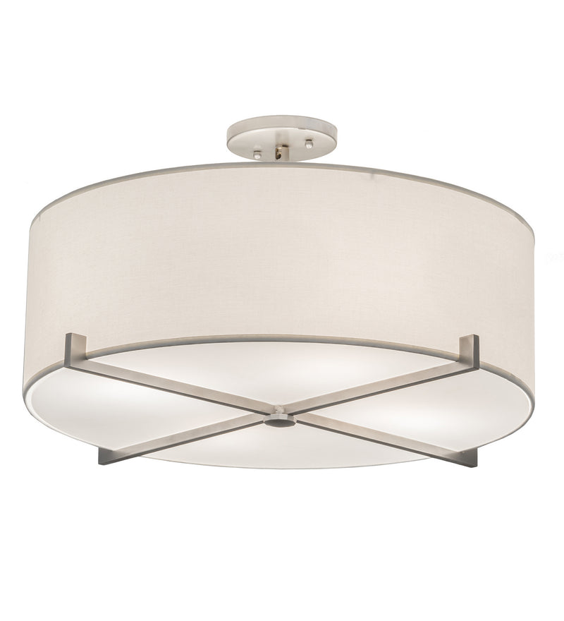 Meyda Tiffany 197347 Four Light Flushmount, Brushed Nickel