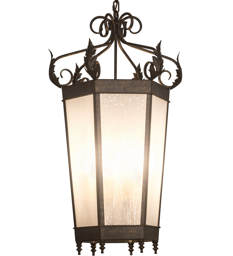 Meyda Tiffany 197357 Six Light Pendant, Golden Bronze