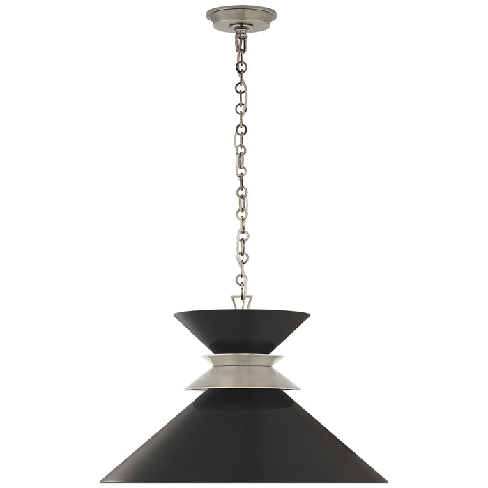 Visual Comfort Signature CHC 5245AN-BLK One Light Pendant, Antique Nickel
