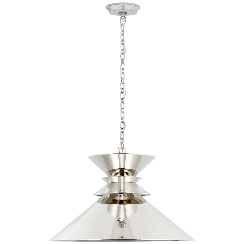 Visual Comfort Signature CHC 5245PN-PN One Light Pendant, Polished Nickel