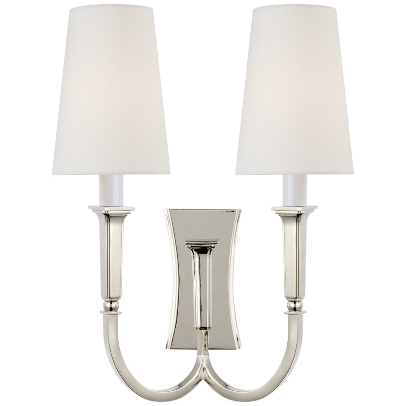 Visual Comfort Signature TOB 2273PN-L Two Light Wall Sconce, Polished Nickel