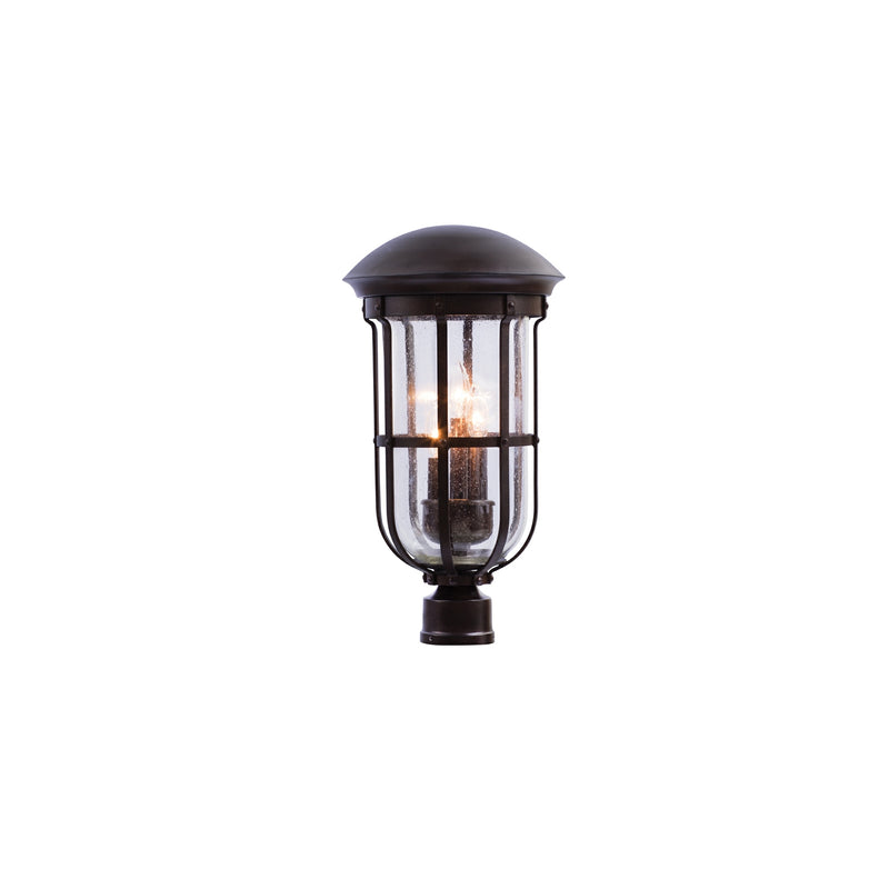 Kalco 404300BB Three Light Post Mount, Burnished Bronze