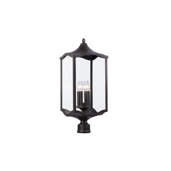 Kalco 404500AI Four Light Post Mount, Aged Iron