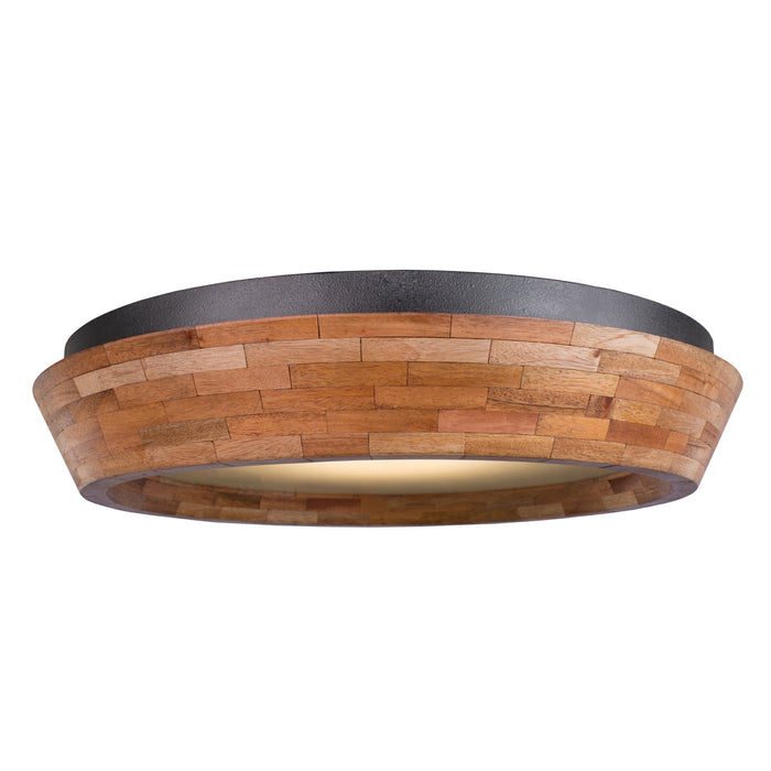 Kalco 505541BI LED Flush Mount, Black Iron