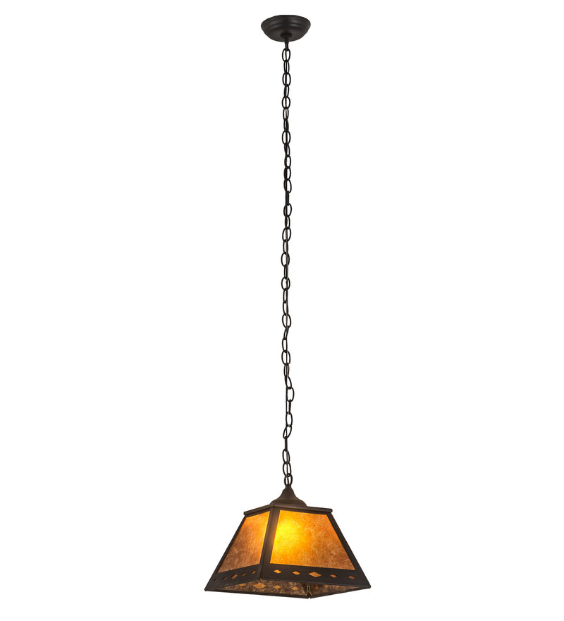 Meyda Tiffany 197507 One Light Pendant, Textured Black