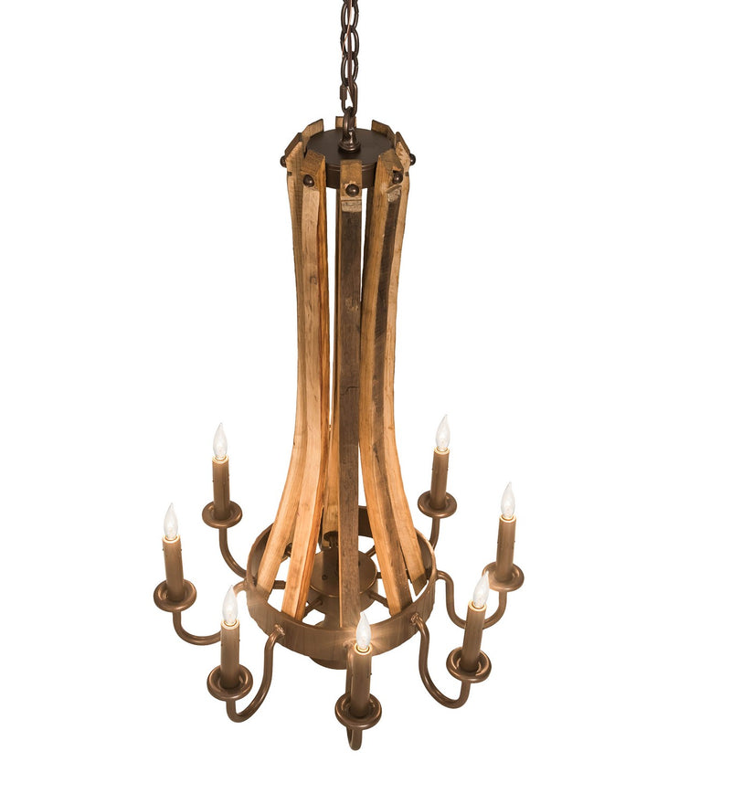 Meyda Tiffany 197593 Nine Light Chandelier, Mahogany Bronze