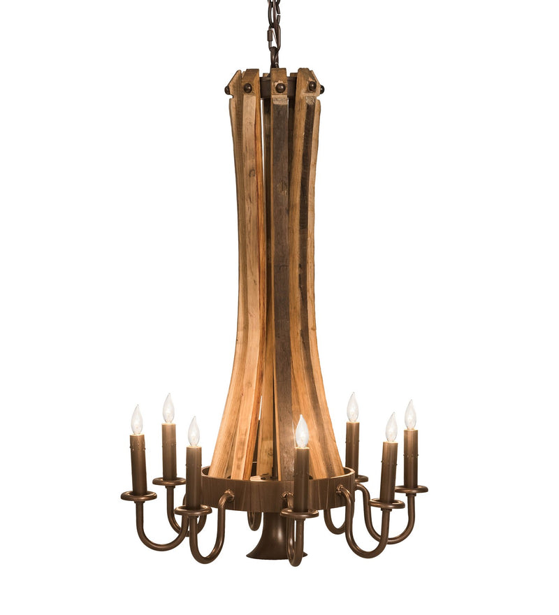 Meyda Tiffany 197593 Nine Light Chandelier, Mahogany Bronze