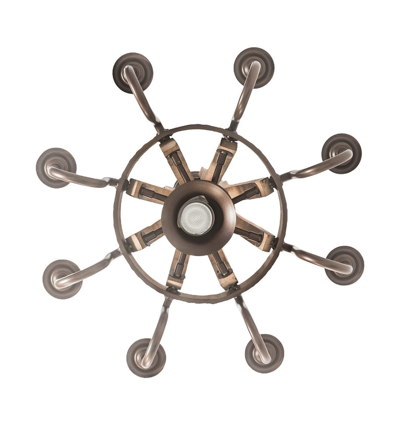 Meyda Tiffany 197593 Nine Light Chandelier, Mahogany Bronze