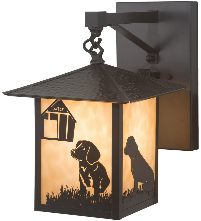 Meyda Tiffany 197656 One Light Wall Sconce, Craftsman Brown