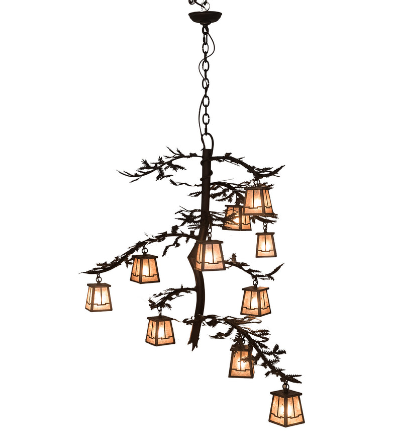 Meyda Tiffany 198533 Ten Light Chandelier, Mahogany Bronze