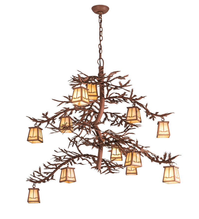 Meyda Tiffany 198769 12 Light Chandelier, Rust