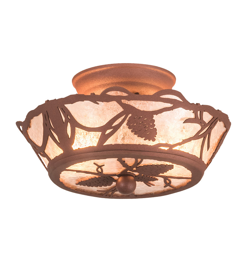 Meyda Tiffany 198770 Two Light Flushmount, Rust