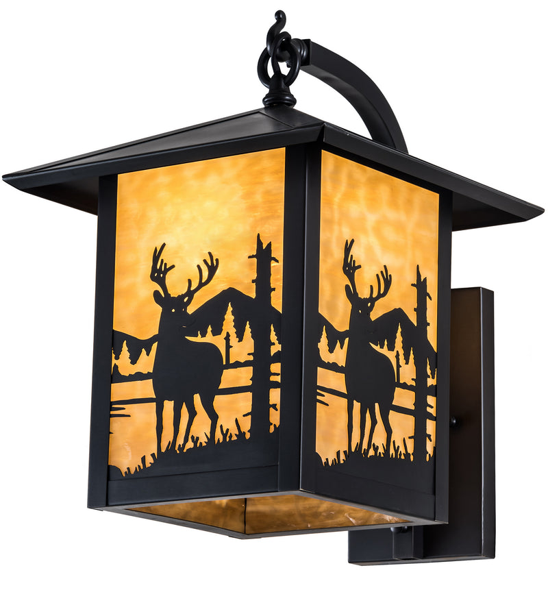 Meyda Tiffany 198826 One Light Wall Sconce, Craftsman Brown