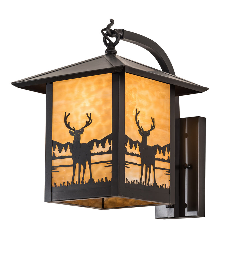 Meyda Tiffany 198827 One Light Wall Sconce, Craftsman Brown