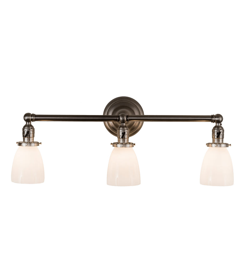 Meyda Tiffany 199096 Three Light Vanity, Brushed Nickel