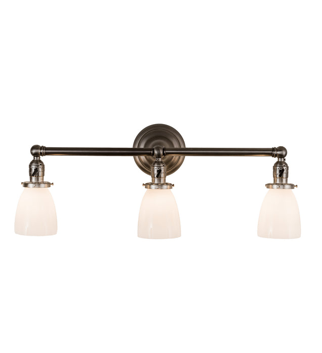 Meyda Tiffany 199096 Three Light Vanity, Brushed Nickel