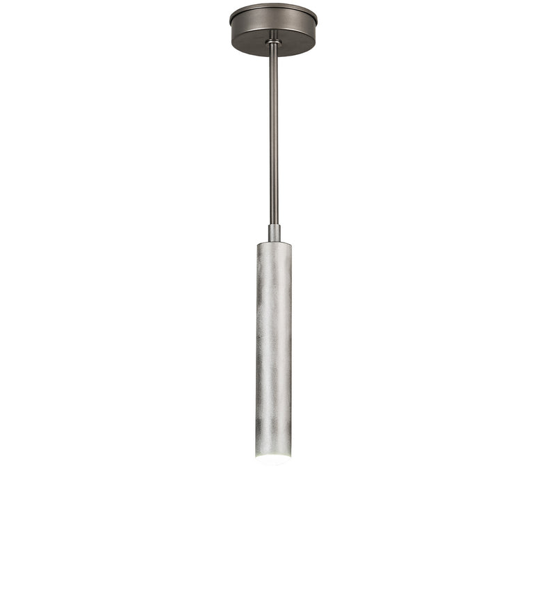 Meyda Tiffany 199435 One Light Mini Pendant, Etched Aluminum & Nickel Powder Coat