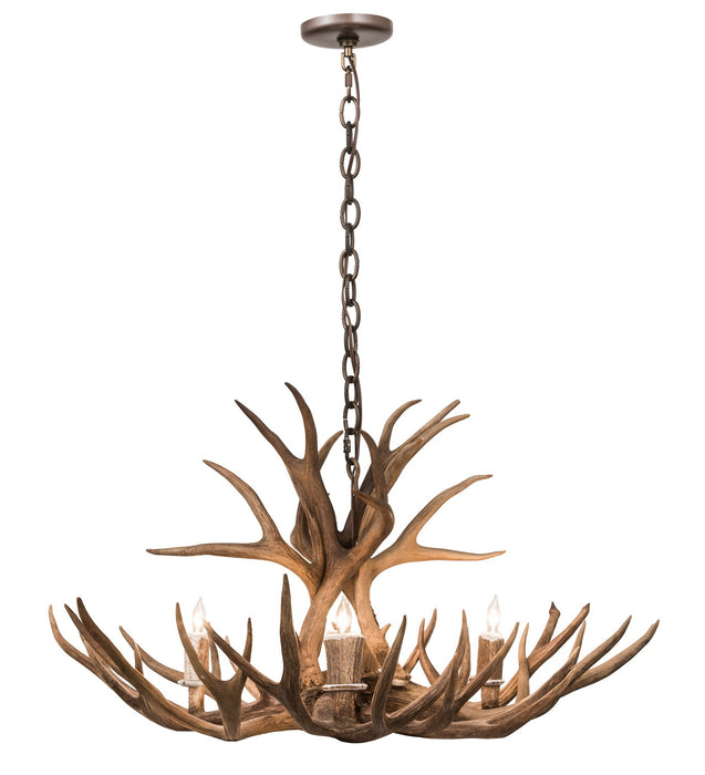 Meyda Tiffany 200437 Four Light Chandelier, Antique Copper