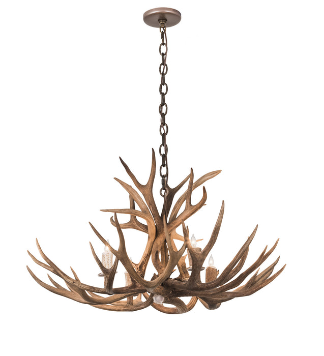 Meyda Tiffany 200437 Four Light Chandelier, Antique Copper
