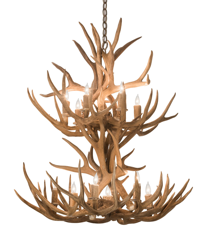 Meyda Tiffany 200460 12 Light Chandelier, Antique Copper