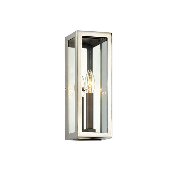 Troy Lighting B6511 One Light Wall Sconce, Bronze With Polished Stainless